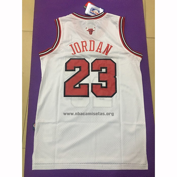 Camiseta Chicago Bulls Michael Jordan NO 23 Retro Blanco